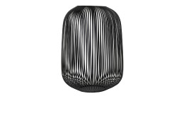 Laterne Lito 45 cm aus Stahl in schwarz.