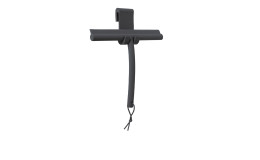 Duschabzieher Vipo 25,5 cm mit Halter aus Edelstahl und Silikon in schwarz.