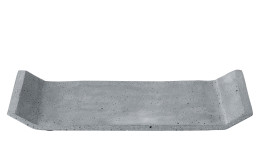 Tablett Moon 30 x 12,5 cm aus Polystone in grau.
