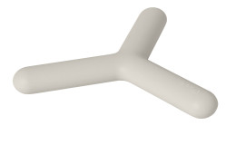 Untersetzer Flip 15 cm aus Silikon und Kunststoff in beige / weiß.