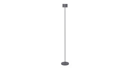 LED-Stehleuchte Farol 116 cm aus Aluminium und Kunststoff in grau.