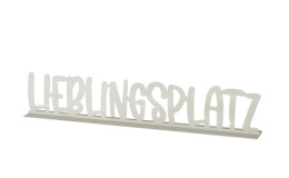 Schriftzug Lieblingsplatz 55 cm in beige aus Eisen