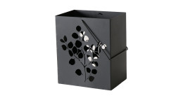 Windlicht Calypso 28 cm in schwarz aus Eisen