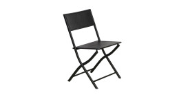Stuhl Sidney in schwarz aus Metall lackiert 