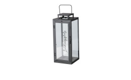 Laterne Berlin 40 cm in schwarz aus Eisen und Glas