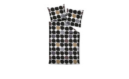 Satin-Bettwäsche 155 x 220 cm Schwarz Platin