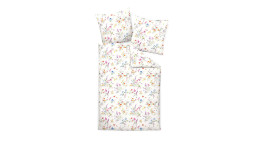 Satin-Bettwäsche 135 x 200 cm Blumenmuster