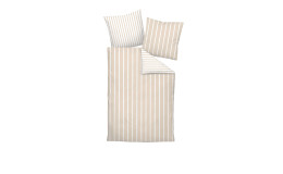 Satin-Bettwäsche 155 x 220 cm Beige 