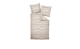 Satin-Bettwäsche 155 x 220 cm Beige 