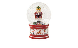 Schneekugel Christmas Toys Nussknacker in rot.