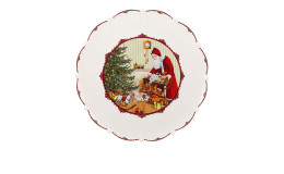 Gebäckteller Toy's Fantasy Santa bringt Geschenke 42cm.