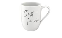 Becher C'est la vie 340 ml in weiß