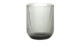 Trinkglas 280 ml in grau geriffelt.