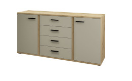 Sideboard Kane in der Frontfarbe Kaschmir mit einem Korpus in Dekor Artisan Eiche