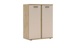 Schrank Kane in der Frontfarbe Kaschmir mit einem Korpus in Dekor Artisan Eiche