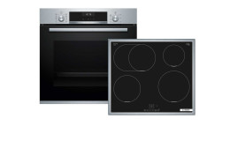 Backofen-Set BOSCH, HBD635CS63_Backofen HBA537BS0, Kochfeld PIF645BB5E