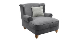 Loveseat-Sessel Bordeaux in der Farbe grau