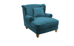 Loveseat-Sessel Bordeaux in der Farbe petrol