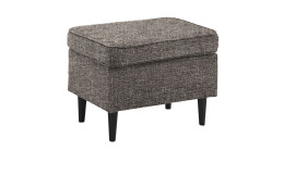 Hocker in Mixed Grey, Füße Schwarz