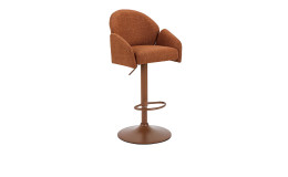 Barhocker Hilda in der Farbe rot-braun