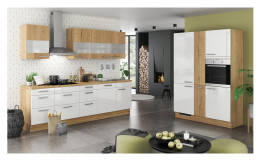 Artego Kueche Eco Trentino Weiss Eiche Goldbraun Nachbildung