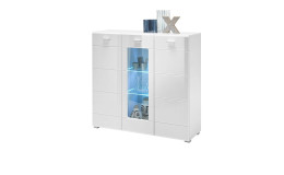 Highboard Erik in der Farbe weiß