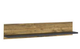 Wandboard Yola in der Farbe Hunton Eiche dekor mit 1 Ablageboden in Anthrazit