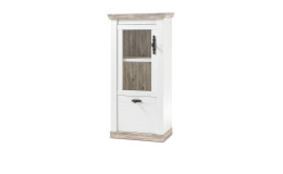 Vitrine Flores in Pinie weiß mit Absetzung in Oslo Pinie