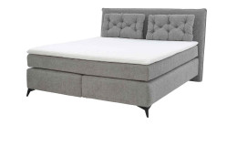 Boxspringbett Cher in der Farbe Grau