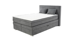 Boxspringbett Taro in der Farbe grau