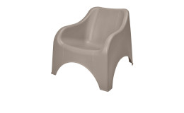 Gartenstuhl Beach Club in creme-beige aus Polypropylen