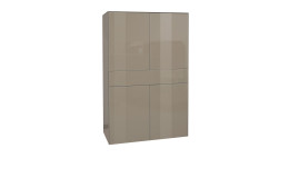 Highboard Couleur in der Farbe Kaschmir ohne Füße, Schrägansicht