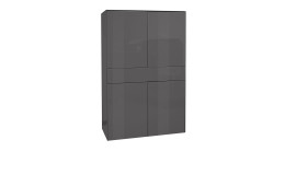 Highboard Couleur in der Farbe Anthrazit ohne Füße, Schrägansicht