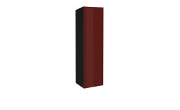 Hängeschrank Couleur in der Farbe Bordeaux, Schrägansicht