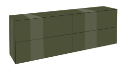 Lowboard Couleur in der Farbe Olivgrün, Schrägansicht