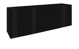 Lowboard Couleur in der Farbe Schwarz, Schrägansicht