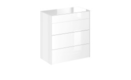 Kommode Couleur in der Farbe Ice White, Schrägansicht