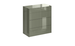 Kommode Couleur in der Farbe Olivgrün, Schrägansicht