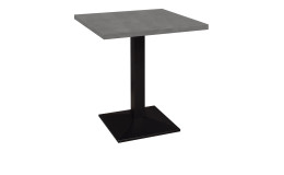 Bistrotisch Biblis-System mit einer Tischplatte in der Farbe Graphit und einem schwarzen Gestell.