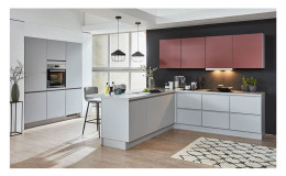 nobilia kueche touch easytouch seidengrau rostrot