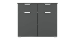 Kommode Antigua aus Holzwerkstoff in Grau-Metallic.