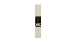 Hochschrank Sylt, in der Farbausführung Viking oak / Sand tiefzieh, Frontansicht
