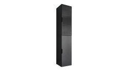 Hängeschrank Dark mit einer schwarzen Front aus Holzwerkstoff ung Glas und einem schwarzen Korpus