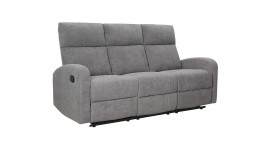 3-Sitzer Sofa Frankfurt mit einem Bezug aus hellgrauer Mikrofaser