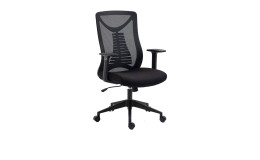 Drehstuhl Air in schwarz mit ergonomisch geformter Rückenlehne