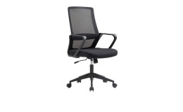 Drehstuhl Dream in schwarz mit ergonomisch geformter Rückenlehne
