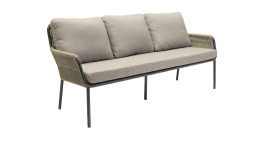 Bank Como von LC Garde in Beige, Gestell in Anthrazit