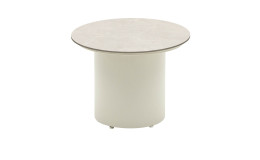 Beistelltisch Puerto in Beige-Taupe, mit runter Platte