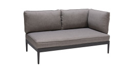Gartensofa Topaz in grau/magnesiumgrau, Gestell aus Aluminium
