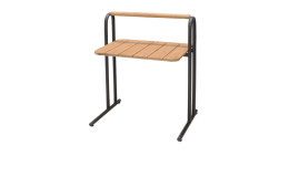 Beistelltisch Topaz aus Teakholz und Aluminium, tragbar